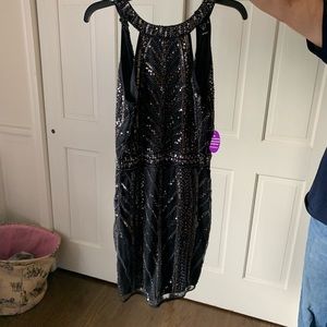 Black sequin dress